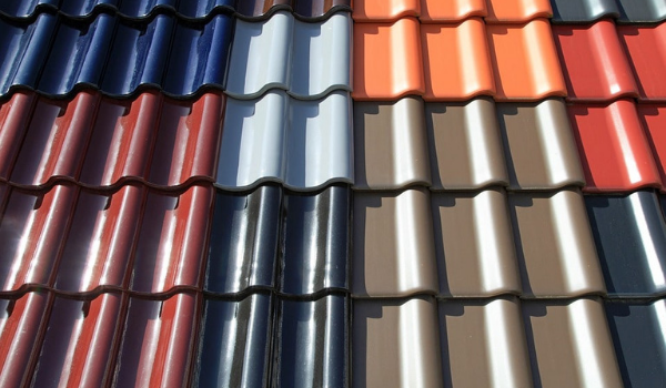 An array of roof colours